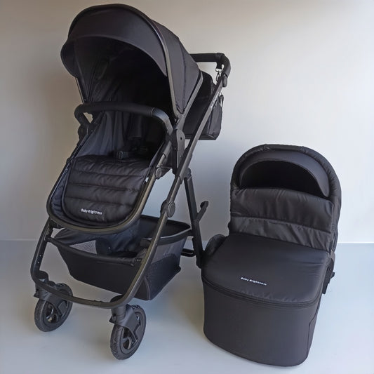 Newborn Pram – Palms 2+ Stroller with Carrycot (Black) - image 2