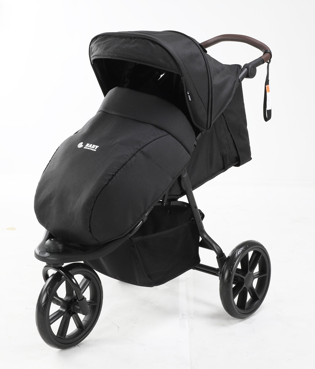 Baby Brightness ELIO Three Wheel Pram And Carrycot - Black