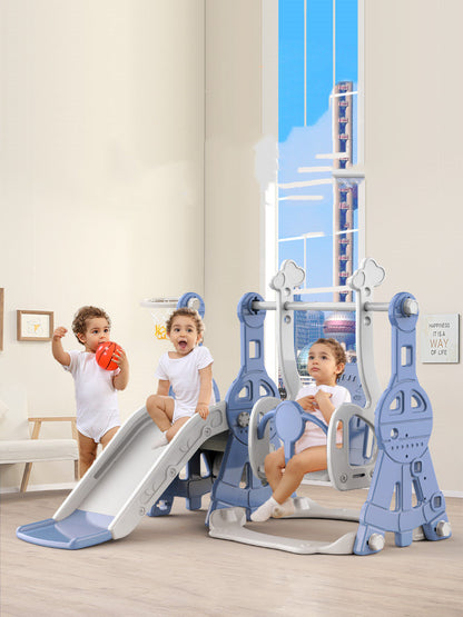 Kids swing and slide set Blue - image 4