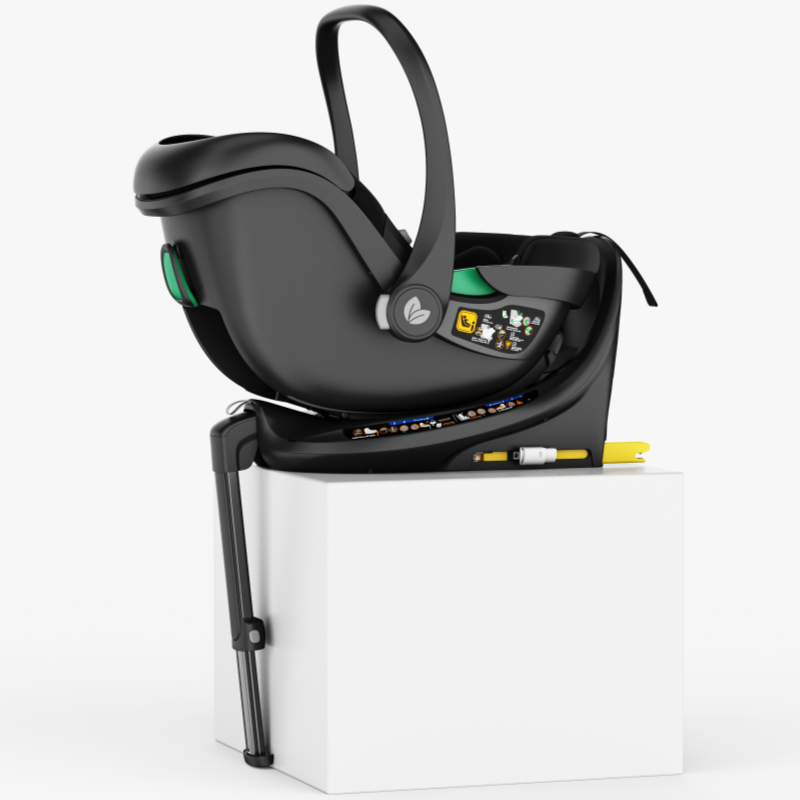 Skyra 2-in-1 Newborn Pram & Bassinet Stroller and Car Seat with Rotating ISOFIX Base (Black/Gold)