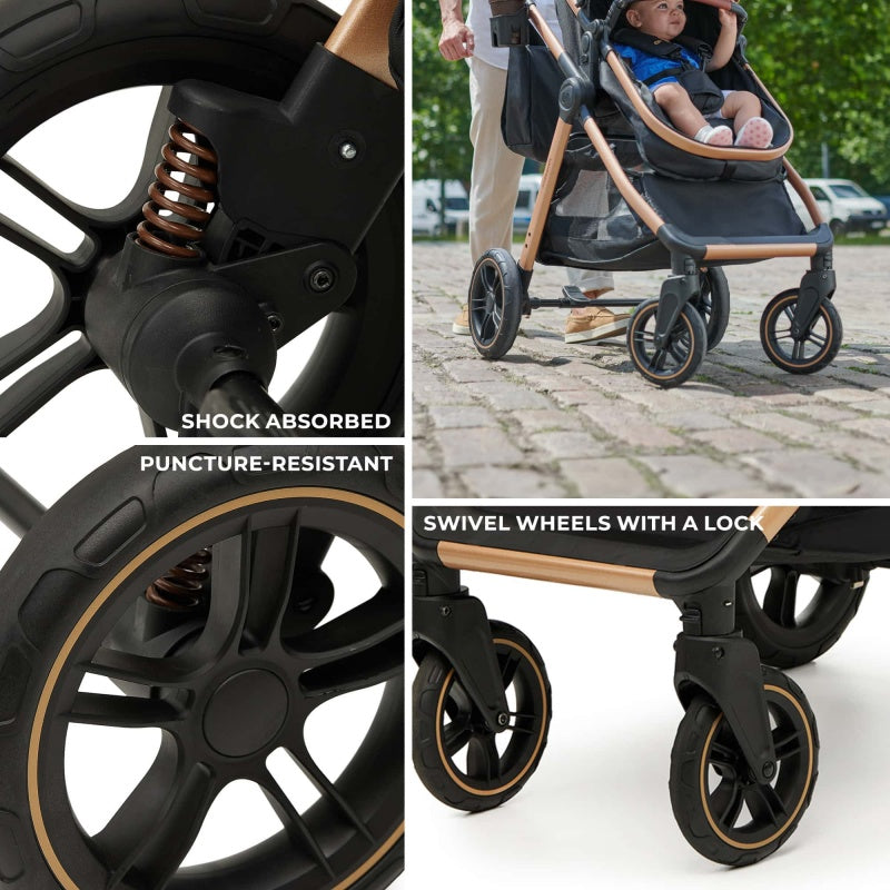 Pre-order Skyra 2-in-1 Newborn Pram & Bassinet Stroller and Reclining Car Seat (Black) - image 22