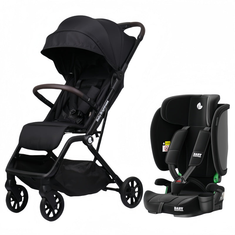 Pre-order Travel Pram – SwiftGo Lightweight Stroller with Booster Seat (Black)