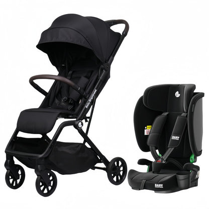 Pre-order Travel Pram – SwiftGo Lightweight Stroller with Booster Seat (Black)