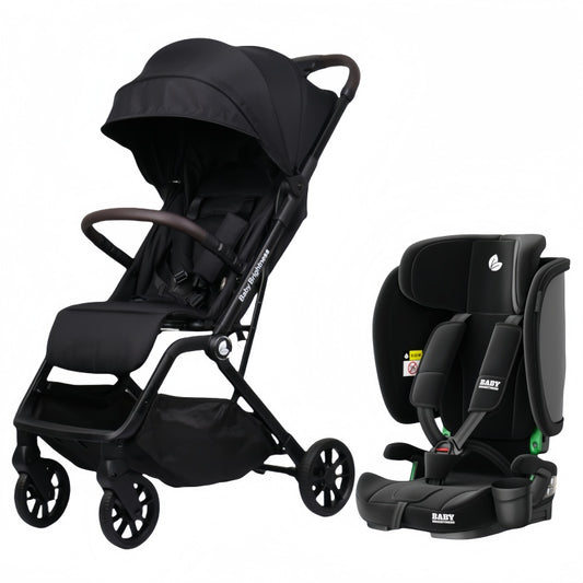 Pre-order Travel Pram – SwiftGo Lightweight Stroller with Booster Seat (Black)
