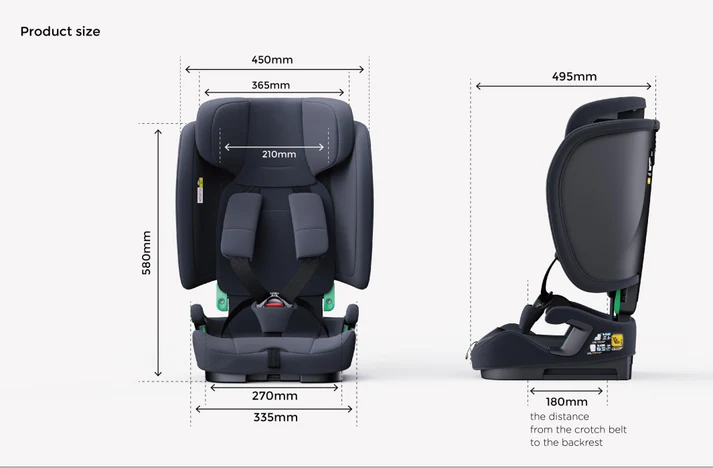 Baby Brightness SecureFit Portable Travel Booster Car Seat Blue