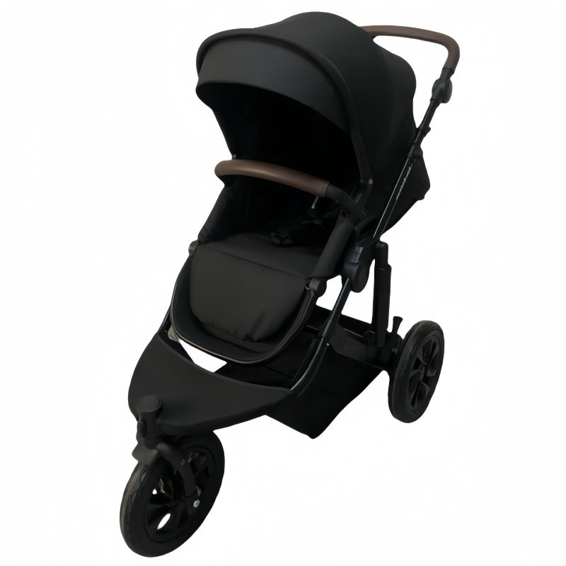 Newborn Pram – EasyGo 1+ Three Wheel Stroller (Black)
