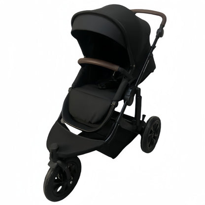 Newborn Pram – EasyGo 1+ Three Wheel Stroller (Black)