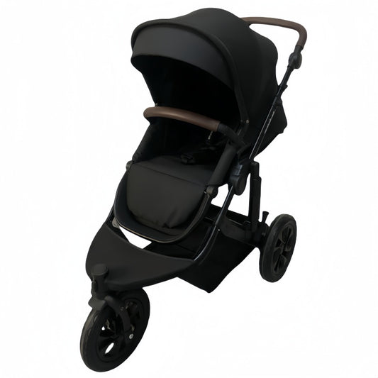 Newborn Pram – EasyGo 1+ Three Wheel Stroller (Black)