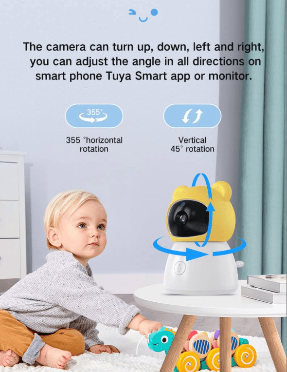 Dual Mode 5" Baby Monitor with Night Vision & Motion Detection – Blue - image 3