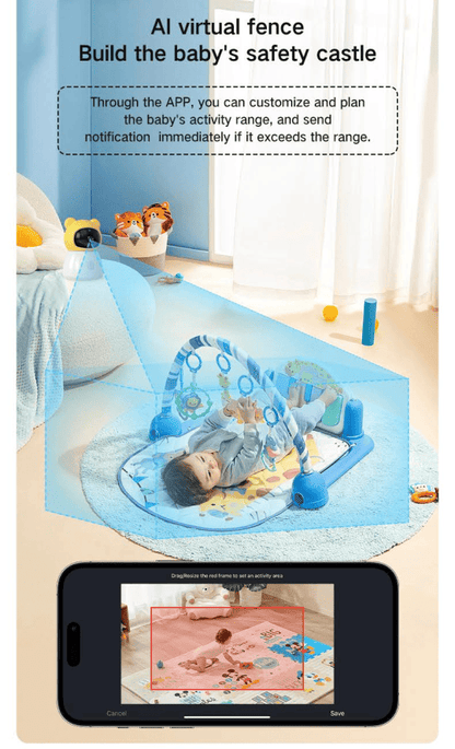 Dual Mode 5″ Baby Monitor with Night Vision & Motion Detection – Yellow - image 5