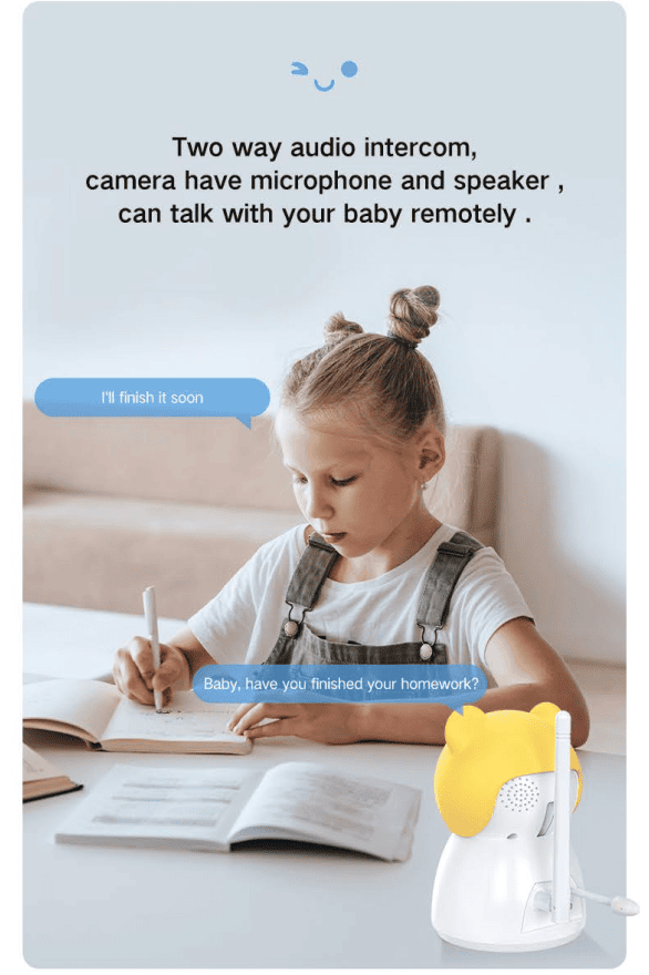 Dual Mode 5" Baby Monitor with Night Vision & Motion Detection – Blue - image 10