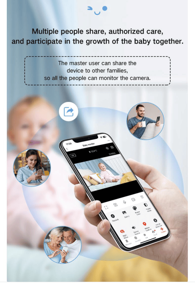 Dual Mode 5″ Baby Monitor with Night Vision & Motion Detection – Yellow - image 7