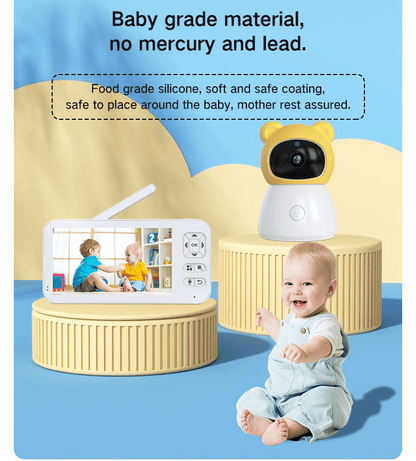 Dual Mode 5″ Baby Monitor with Night Vision & Motion Detection – Yellow - image 15