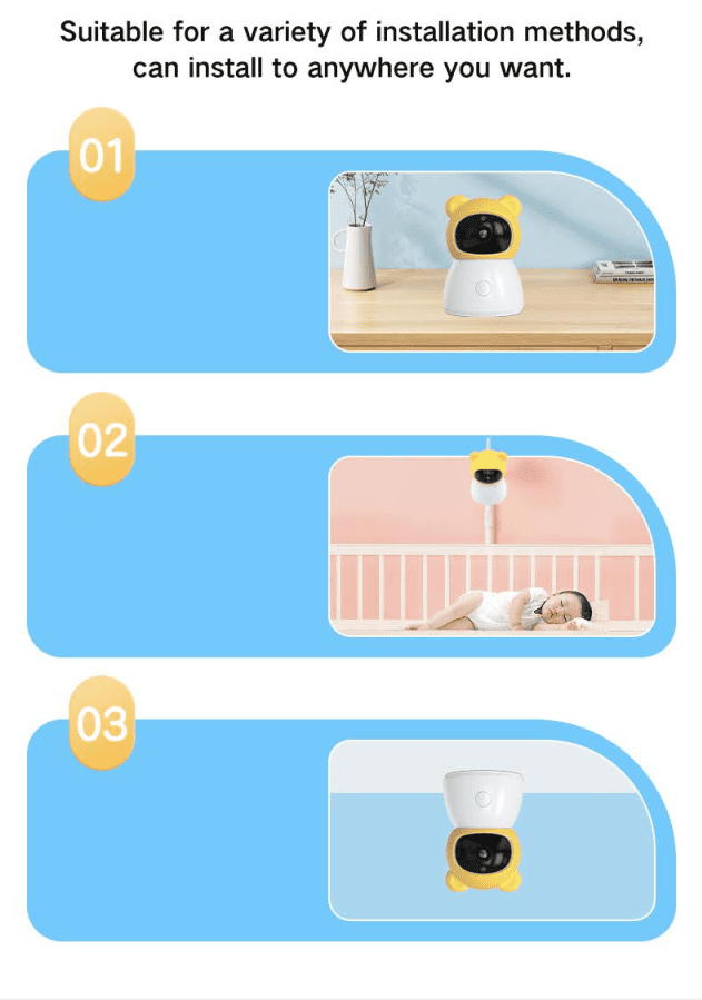 Dual Mode 5" Baby Monitor with Night Vision & Motion Detection – Blue - image 22