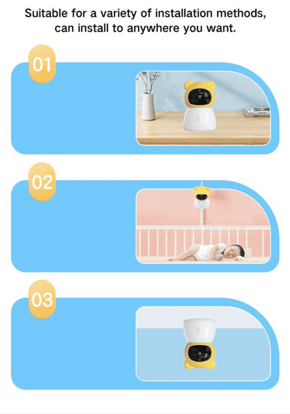 Dual Mode 5″ Baby Monitor with Night Vision & Motion Detection – Yellow - image 22