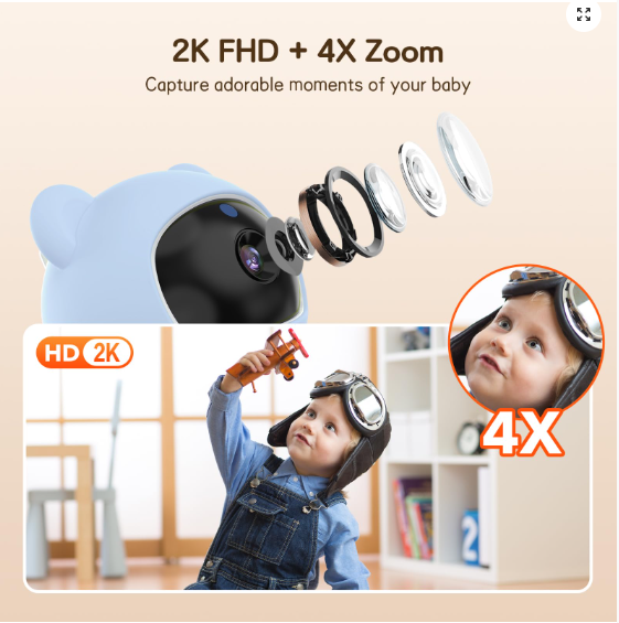 Dual Mode 5" Baby Monitor with Night Vision & Motion Detection – Blue - image 21