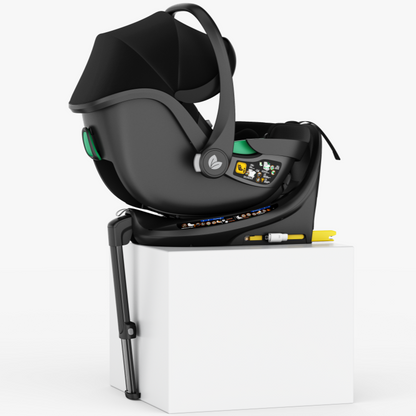 Skyra 2-in-1 Newborn Pram & Bassinet Stroller and Car Seat with Rotating ISOFIX Base (Black/Gold)