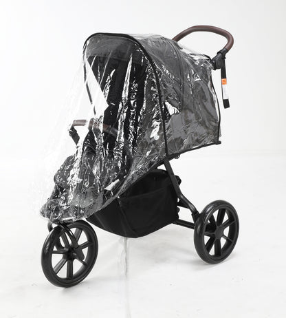 Baby Brightness ELIO Three Wheel Pram And Carrycot - Black