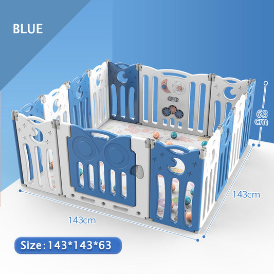 Foldable Baby Playpen 14 Panels – Blue Safety Play Fence for Babies - image 2