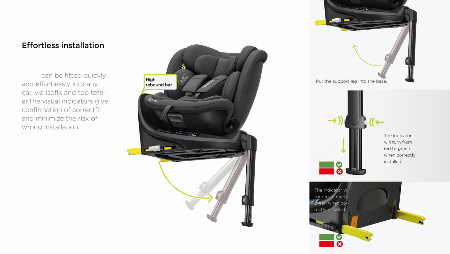 Pre-order 360° Rotating Baby Car Seat – Baby Brightness ProtecMax Pro Black - image 9