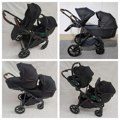 Pre-order Double Pram – Luxe Twin Stroller with Bassinet and Car Seat - image 9
