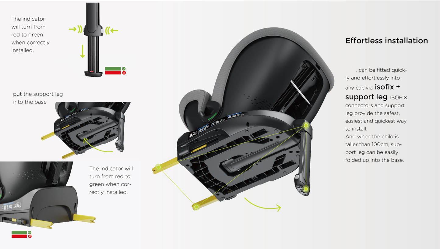 Pre-order 360° Rotating Baby Car Seat – Baby Brightness GuardianMax 2+ Black - image 9