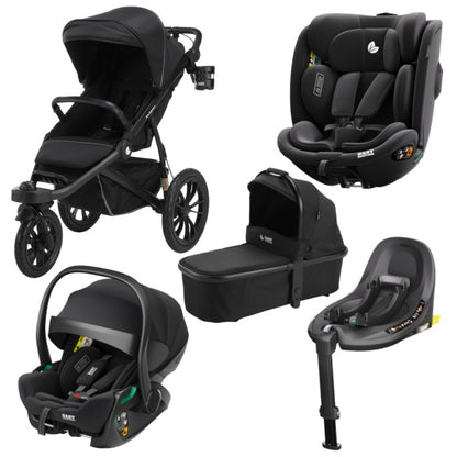 Pre-order Hill All Terrain Jogging Baby Stroller + Carrycot + Reclining Infant Capsule + 360 Car Seat and Rotating ISOFIX Bas