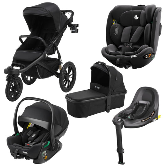 Pre-order Hill All Terrain Jogging Baby Stroller + Carrycot + Reclining Infant Capsule + 360 Car Seat and Rotating ISOFIX Bas
