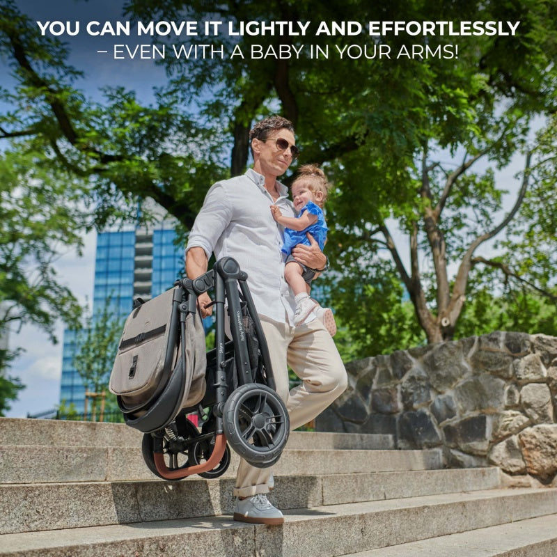 Pre-order Skyra 2-in-1 Newborn Pram & Bassinet Stroller with Car Seat and ISOFIX Base (Pink) - image 19