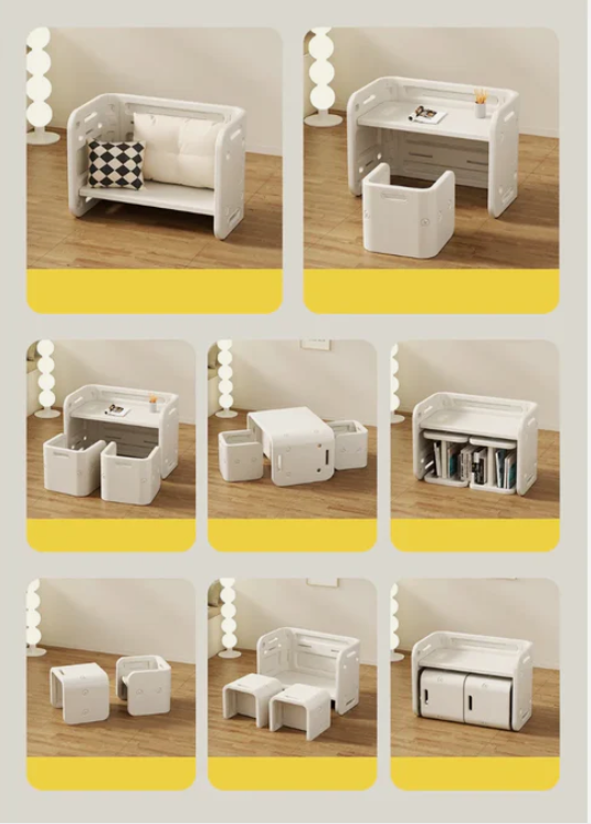 Pre-order Kids Table and 2 Chairs Set White - image 2