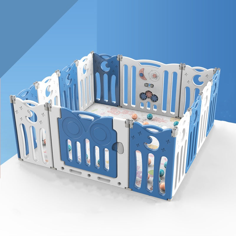 Foldable Baby Playpen 14 Panels – Blue Safety Play Fence for Babies