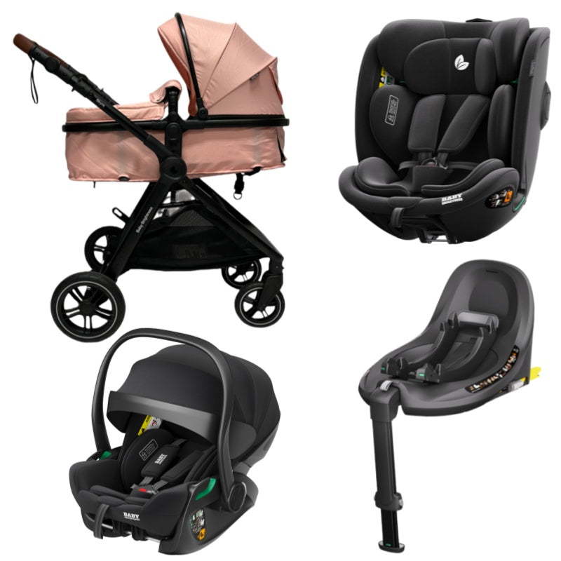Pre-order Skyra 2-in-1 Newborn Pram & Bassinet Stroller + Reclining infant capsule + 360 car seat with Rotating ISOFIX Base (