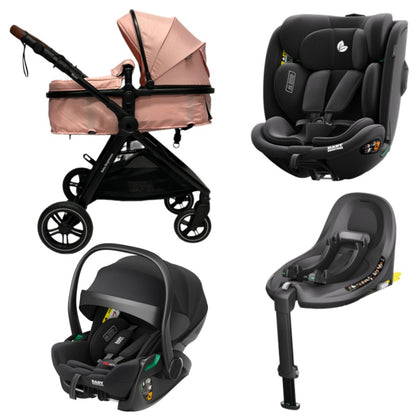 Pre-order Skyra 2-in-1 Newborn Pram & Bassinet Stroller + Reclining infant capsule + 360 car seat with Rotating ISOFIX Base (