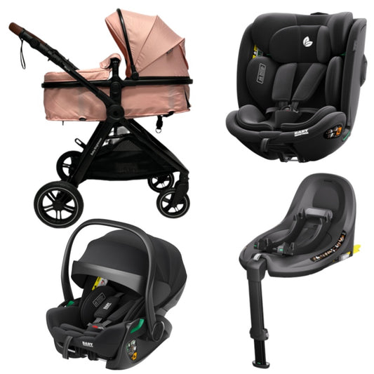 Pre-order Skyra 2-in-1 Newborn Pram & Bassinet Stroller + Reclining infant capsule + 360 car seat with Rotating ISOFIX Base (
