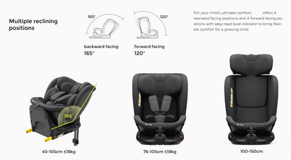 360° Rotating Baby Car Seat – Baby Brightness ProtecMax Pro Pink - image 9
