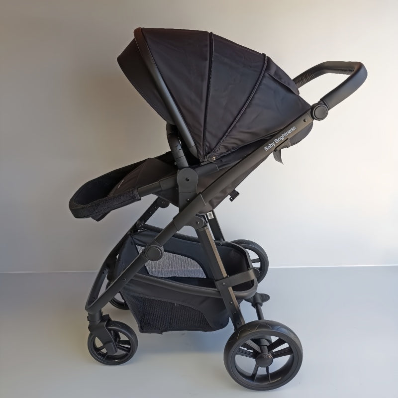 Newborn Pram – Palms 1+ Stroller with Bassinet and Car Seat (Black) - image 30