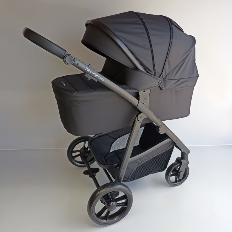 Pre-order Newborn Pram – Palms 1+ Stroller with Bassinet, Reclining Car Seat and Rotating ISOFIX Base (Black) - image 10
