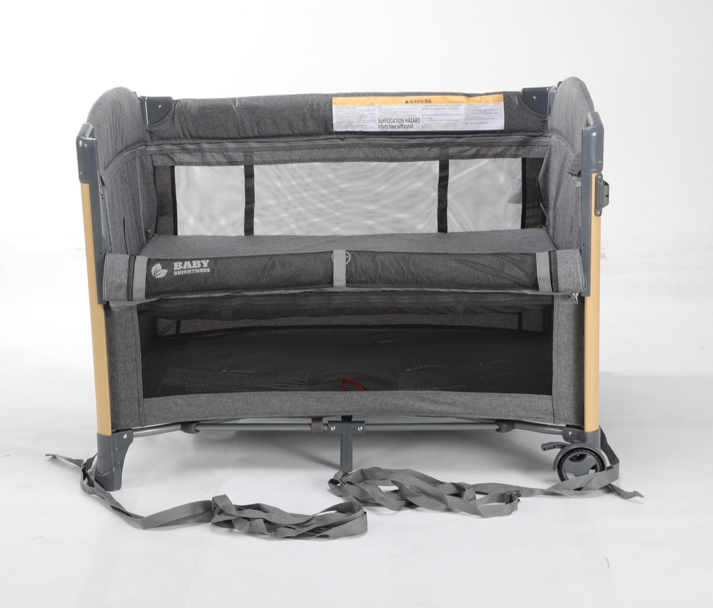 Baby Brightness 4 in 1  Baby Portacot Grey - image 12