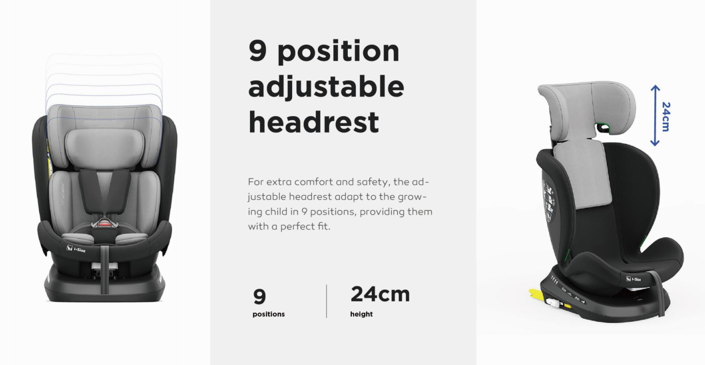 Pre-order 360° Rotating Baby Car Seat – Baby Brightness ShieldMax Plus Grey - image 14