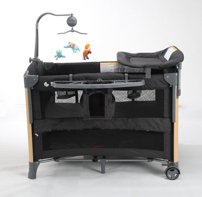 Baby Brightness 4 in 1 Portacot Black - image 3