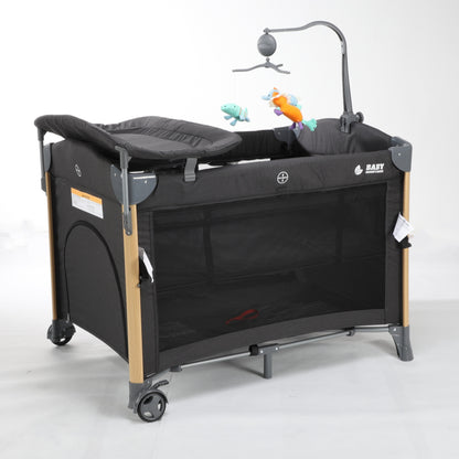 Baby Brightness 4 in 1 Portacot Black - image 5