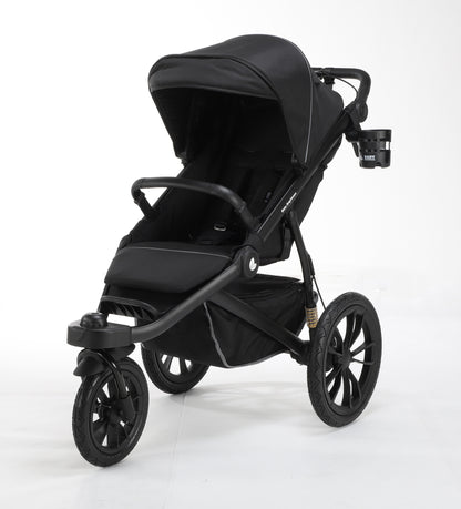 Pre-order Hill All Terrain Jogging Baby Stroller with Carrycot, Car Seat and Rotating ISOFIX Base (Black） - image 15