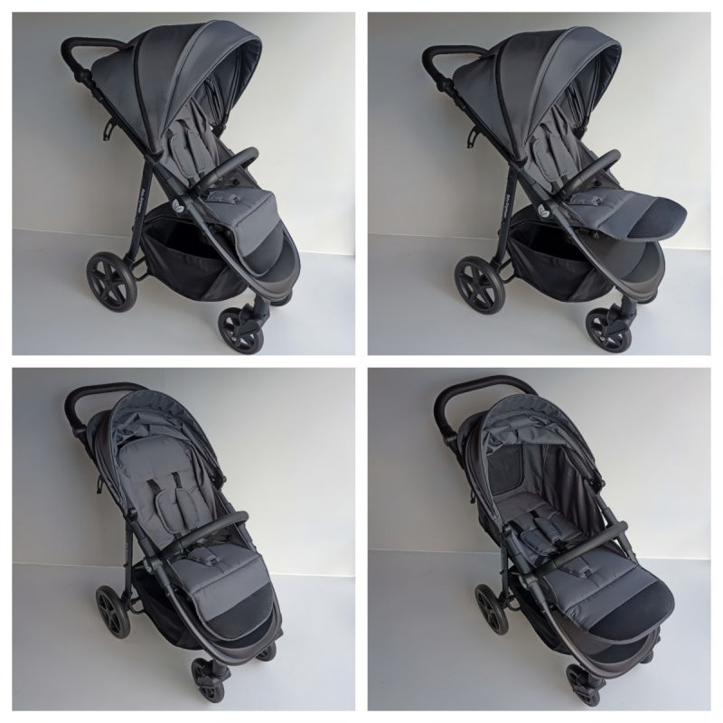 Newborn Pram – Poplar Stroller with Carrycot (Grey) - image 5