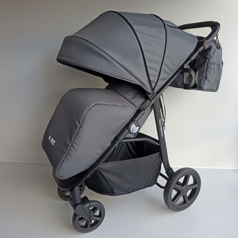 Newborn Pram – Poplar Stroller with Carrycot (Grey) - image 3