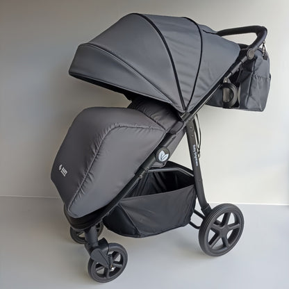 Newborn Pram – Poplar Stroller with Carrycot (Grey) - image 3