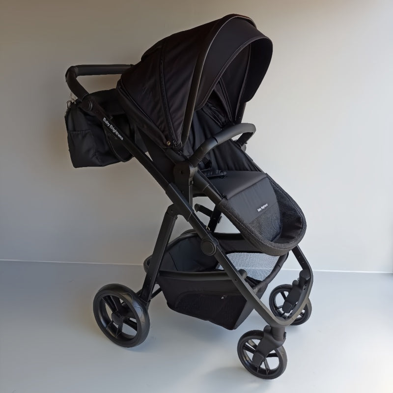 Newborn Pram – Palms 1+ Stroller with Bassinet (Black) - image 16