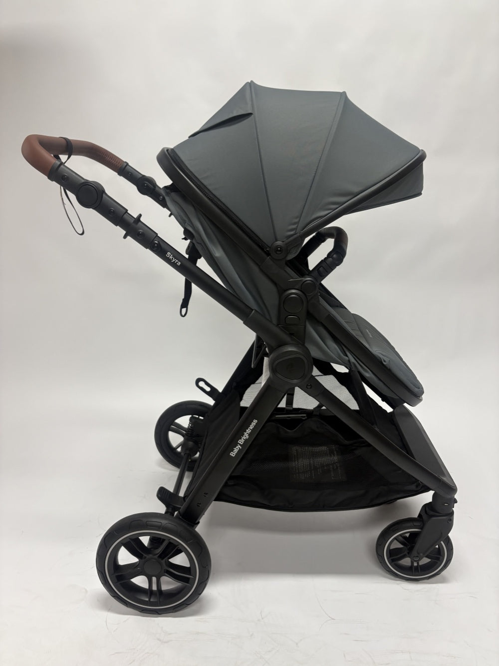 Skyra 2-in-1 Newborn Pram & Bassinet Stroller（Grey）