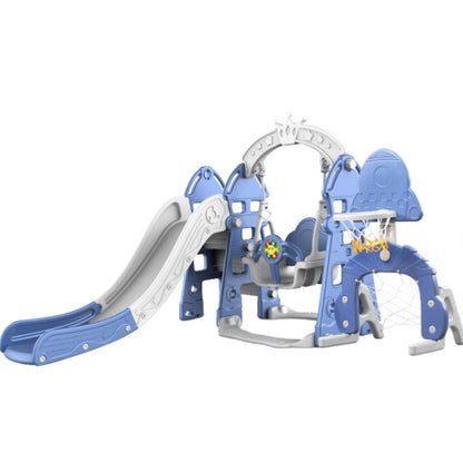 Kids swing & slide & ball stand set Castle Blue