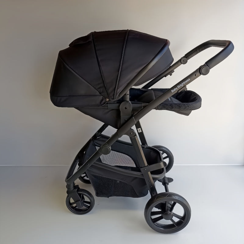 Newborn Pram – Palms 1+ Stroller with Bassinet (Black) - image 14