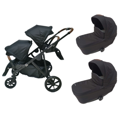 Pre-order Double Pram – Luxe Twin Stroller with Double Bassinets